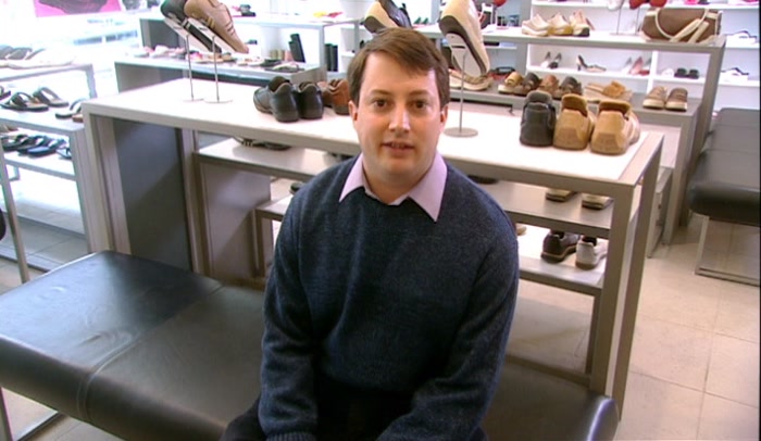I DID THINK BROWN BROGUES, BUT I'D LOOK LIKE A SPIV. 