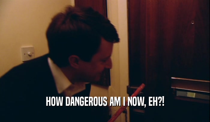 HOW DANGEROUS AM I NOW, EH?!  