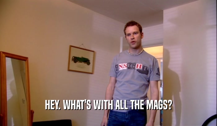 HEY. WHAT'S WITH ALL THE MAGS?  