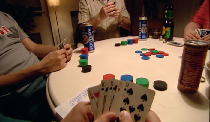 RIGHT. SORRY. 'I THINK I'VE GOT A PRETTY GOOD HAND.  