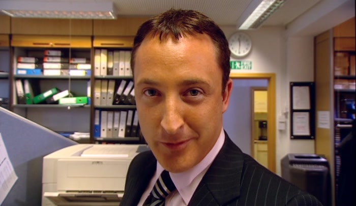 SO... COLIN FROM HUMAN RESOURCES -
 WOULD YOU... WOULD YOU SUCK HIM OFF?
 