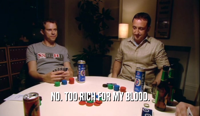 NO. TOO RICH FOR MY BLOOD.  