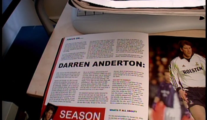 'MAN CHAT TOPICS: FOOTBALLER DARREN ANDERTON. FIGURE OF RIDICULE DUE TO REPEATED INJURIES. 