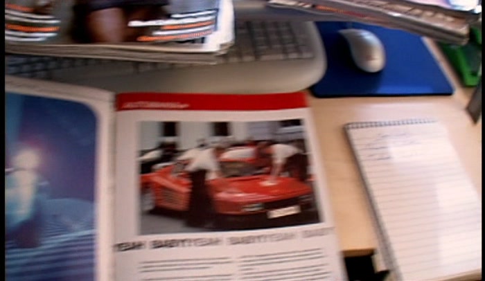 'FERRARI TESTAROSSA, FAST CAR. OBVIOUSLY NO NEED TO NOTE THAT. 