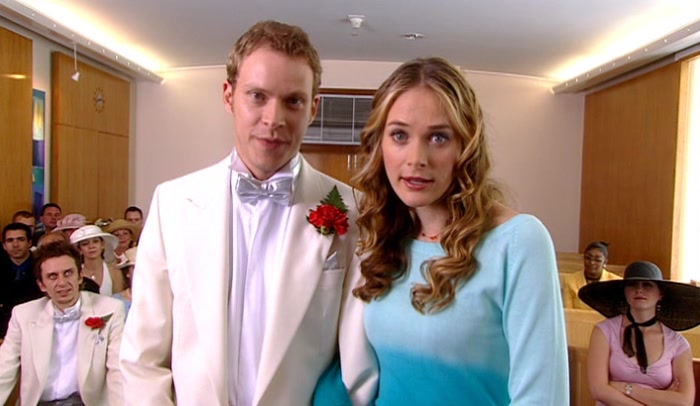 HI, WE'RE HERE TO GET MARRIED.  