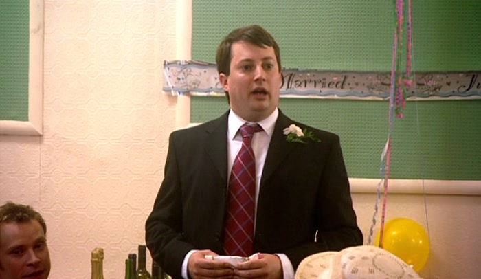BUT THEN PERHAPS THAT'S APPROPRIATE, SINCE THIS ISN'T A PROPER WEDDING... 