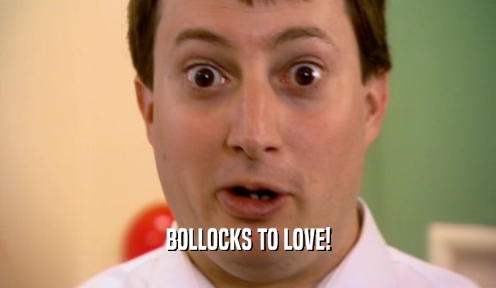 BOLLOCKS TO LOVE!  