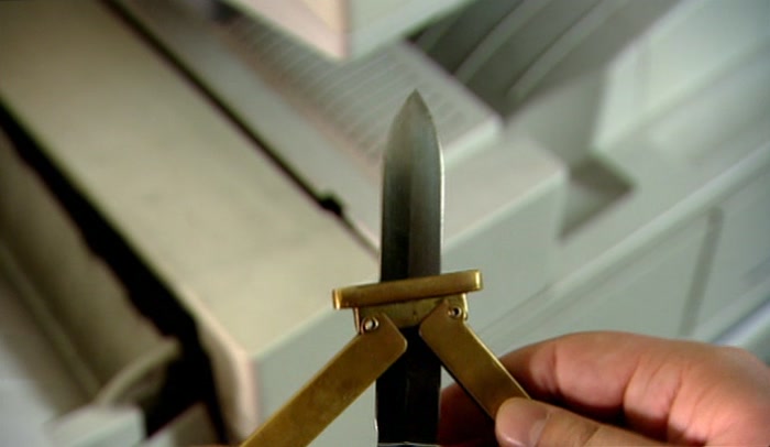 'WHO NEEDS TO BE A MAN WHEN YOU'VE GOT A KNIFE? 