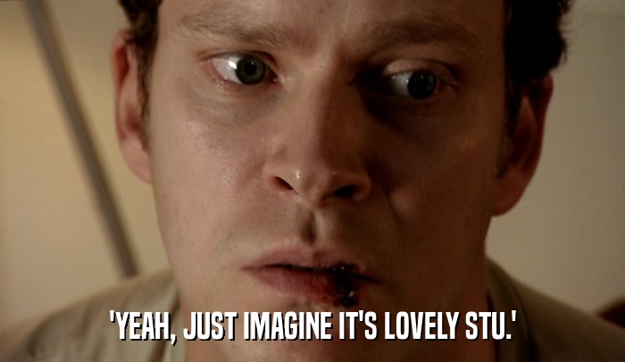 'YEAH, JUST IMAGINE IT'S LOVELY STU.'  