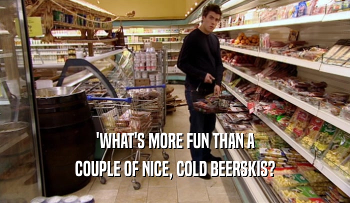'WHAT'S MORE FUN THAN A COUPLE OF NICE, COLD BEERSKIS? 