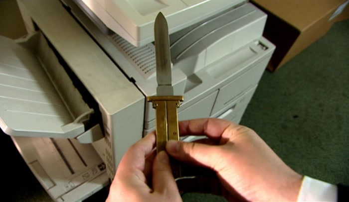 'WHO NEEDS TO BE A MAN WHEN YOU'VE GOT A KNIFE? 