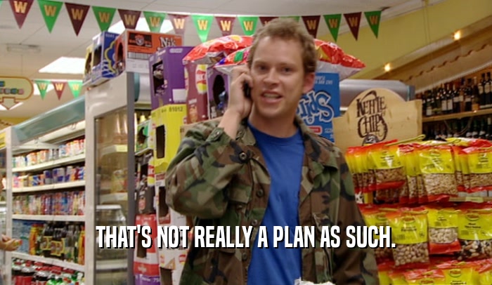 THAT'S NOT REALLY A PLAN AS SUCH.  