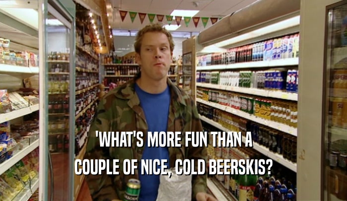 'WHAT'S MORE FUN THAN A COUPLE OF NICE, COLD BEERSKIS? 