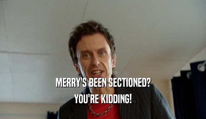 MERRY'S BEEN SECTIONED? YOU'RE KIDDING! 
