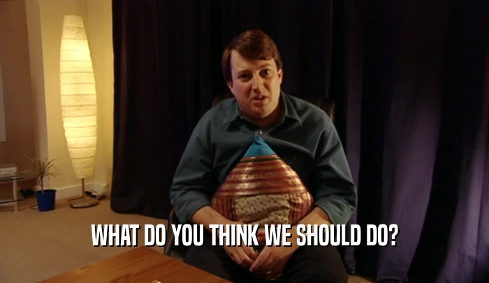 WHAT DO YOU THINK WE SHOULD DO?  