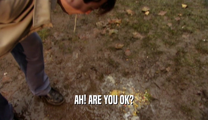 AH! ARE YOU OK?  