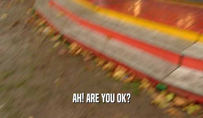 AH! ARE YOU OK?  