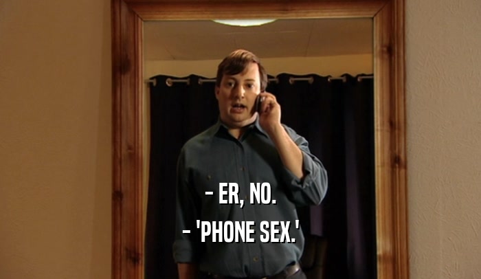 - ER, NO. - 'PHONE SEX.' 