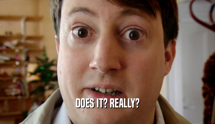 DOES IT? REALLY?  
