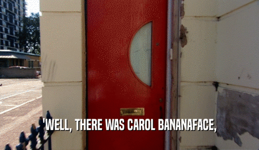 'WELL, THERE WAS CAROL BANANAFACE,  