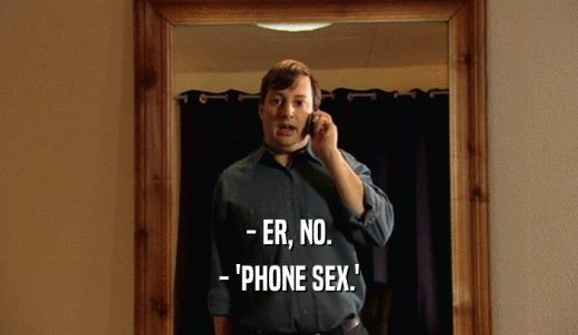 - ER, NO. - 'PHONE SEX.' 