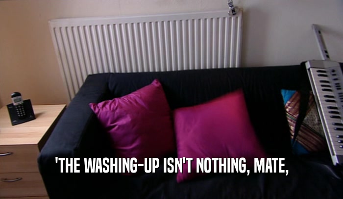 'THE WASHING-UP ISN'T NOTHING, MATE,  
