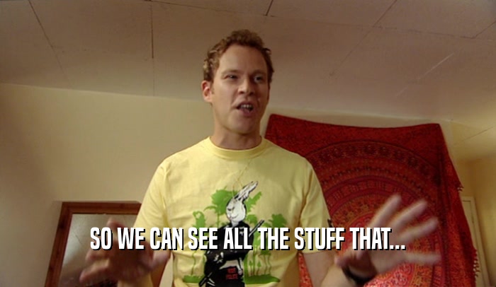 SO WE CAN SEE ALL THE STUFF THAT...  