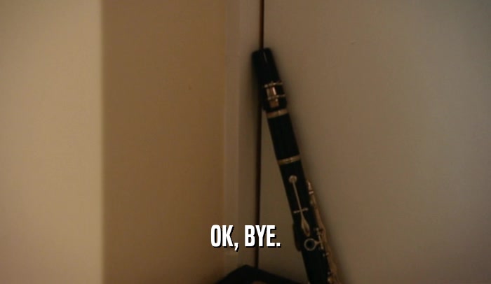 OK, BYE.  