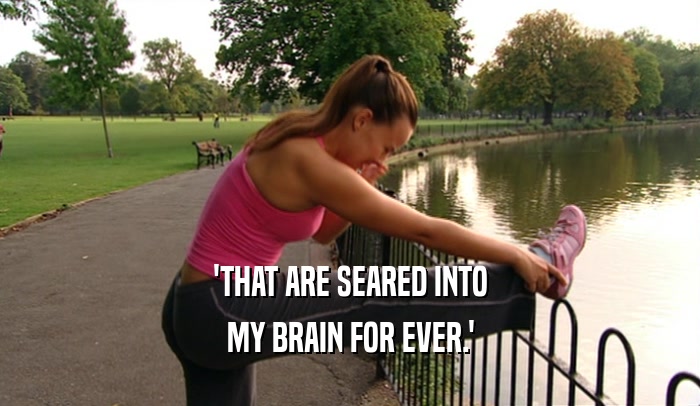 'THAT ARE SEARED INTO MY BRAIN FOR EVER.' 