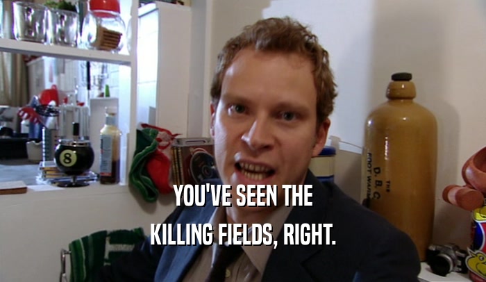 YOU'VE SEEN THE KILLING FIELDS, RIGHT. 