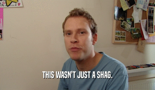 THIS WASN'T JUST A SHAG.  