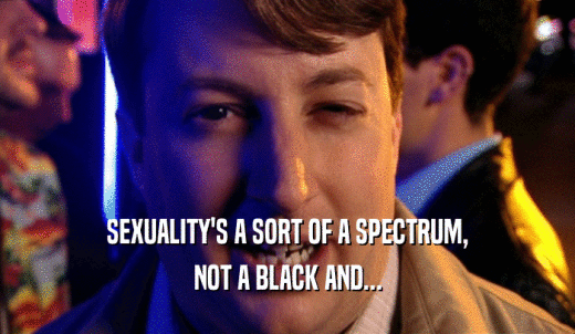 SEXUALITY'S A SORT OF A SPECTRUM, NOT A BLACK AND... 