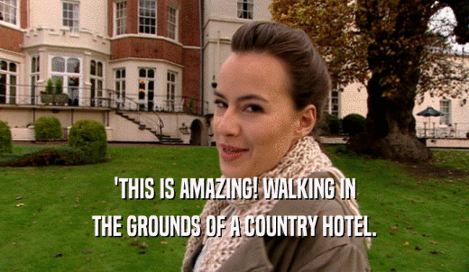 'THIS IS AMAZING! WALKING IN THE GROUNDS OF A COUNTRY HOTEL. 