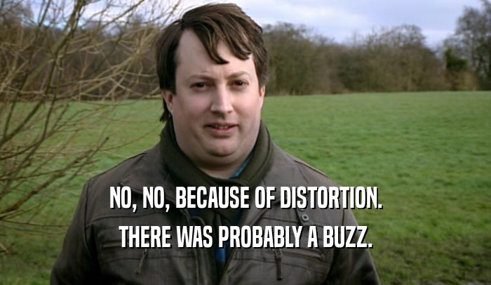 NO, NO, BECAUSE OF DISTORTION. THERE WAS PROBABLY A BUZZ. 