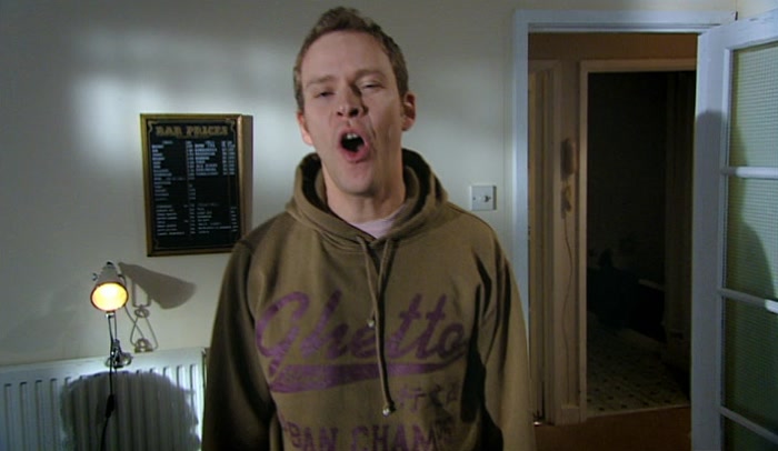 - ARE YOU EMBARRASSED THAT WE'RE... - NO, NOT THAT. JUST... WE'RE CLASHING. 
