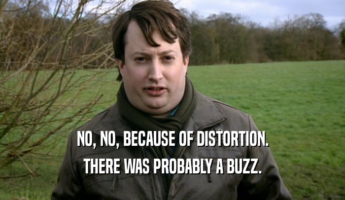 NO, NO, BECAUSE OF DISTORTION. THERE WAS PROBABLY A BUZZ. 
