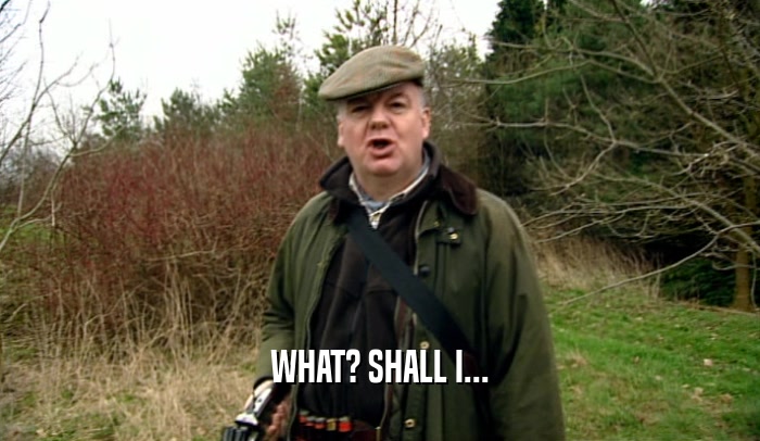 WHAT? SHALL I...  