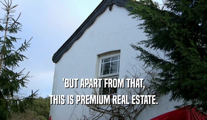 'BUT APART FROM THAT, THIS IS PREMIUM REAL ESTATE. 