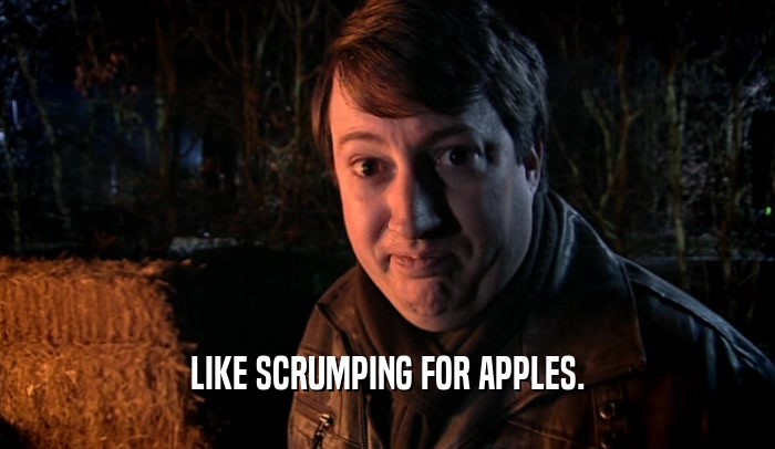 LIKE SCRUMPING FOR APPLES.  