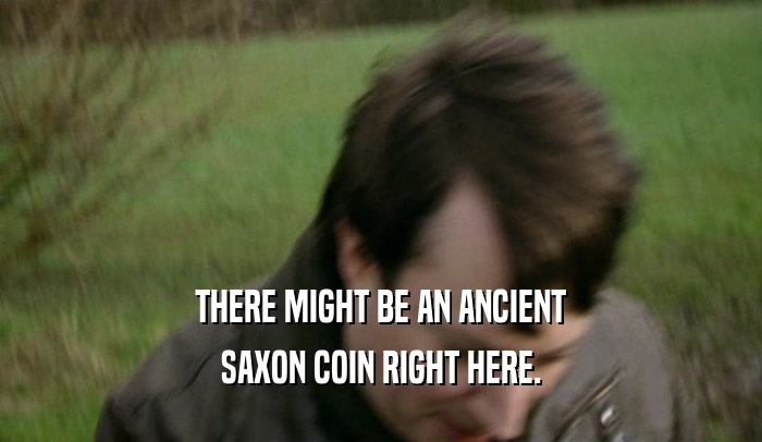 THERE MIGHT BE AN ANCIENT SAXON COIN RIGHT HERE. 
