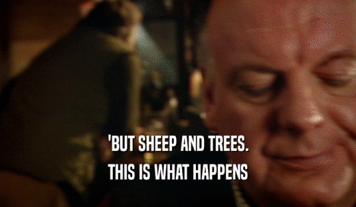 'BUT SHEEP AND TREES. THIS IS WHAT HAPPENS 