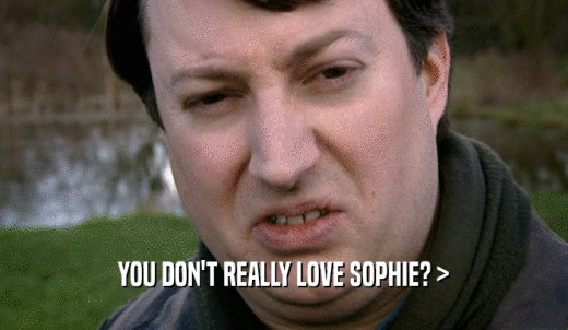 YOU DON'T REALLY LOVE SOPHIE? >  