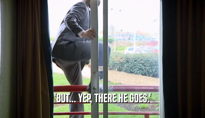 'BUT... YEP, THERE HE GOES.'  