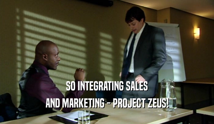 SO INTEGRATING SALES AND MARKETING - PROJECT ZEUS! 