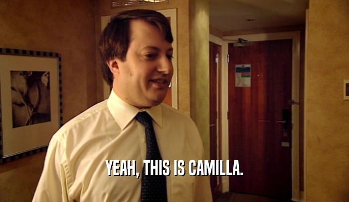 YEAH, THIS IS CAMILLA.  