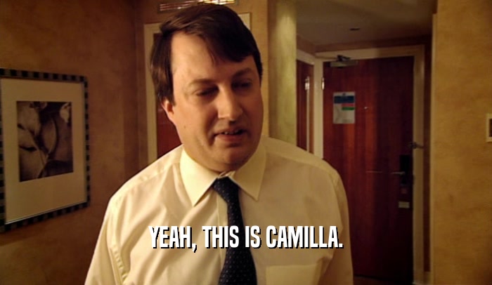 YEAH, THIS IS CAMILLA.  