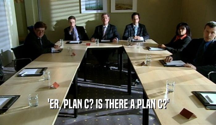 'ER, PLAN C? IS THERE A PLAN C?'  