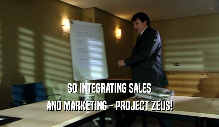 SO INTEGRATING SALES AND MARKETING - PROJECT ZEUS! 
