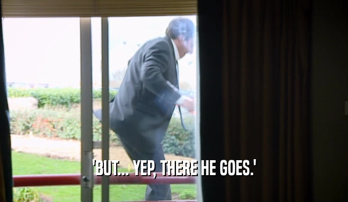 'BUT... YEP, THERE HE GOES.'  