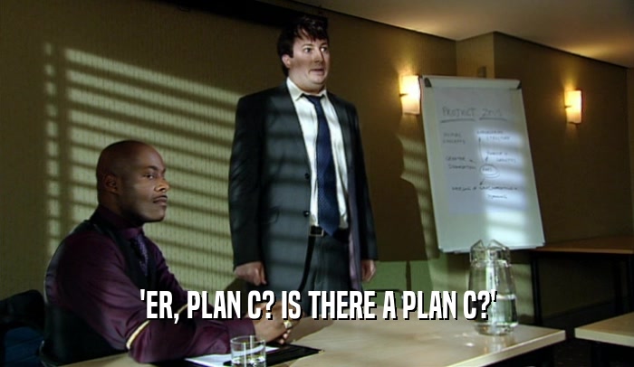 'ER, PLAN C? IS THERE A PLAN C?'  